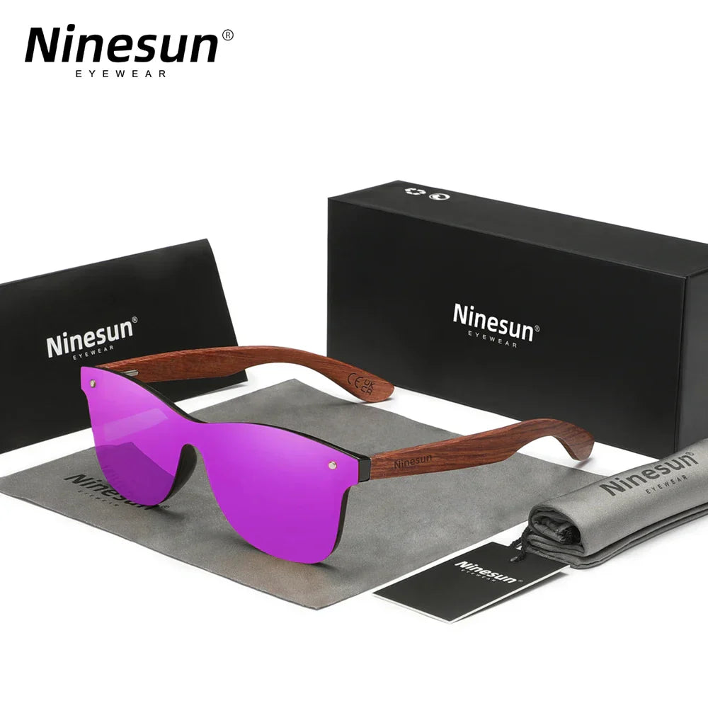 Ninesun Fashion Natural Wooden Sunglasses Men Polarized Sunglasses