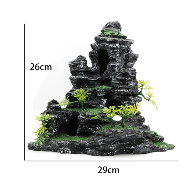 Fish Tank Plant Rockery Multi-style Aquarium Decoration,Resin Artificial