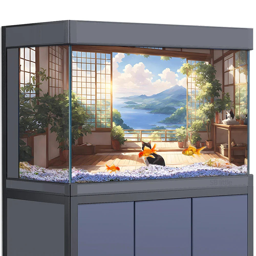 Aquarium Background Sticker Anime Room HD 3D