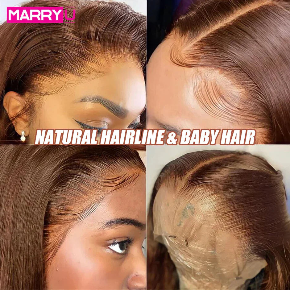 MARRYU Chocolate Brown HD Lace Frontal Wig Malaysia