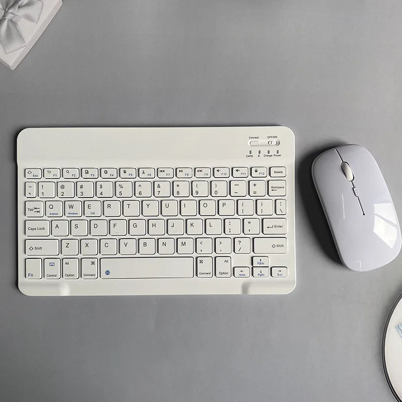 Rechargeable Tablet Wireless Bluetooth Keyboard Mouse Set For