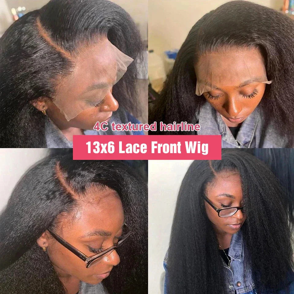 Kinky Straight 13x6 HD Lace Frontal Wig Human