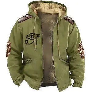 Men's Parkas Long Sleeve Coat Colorful Color Block