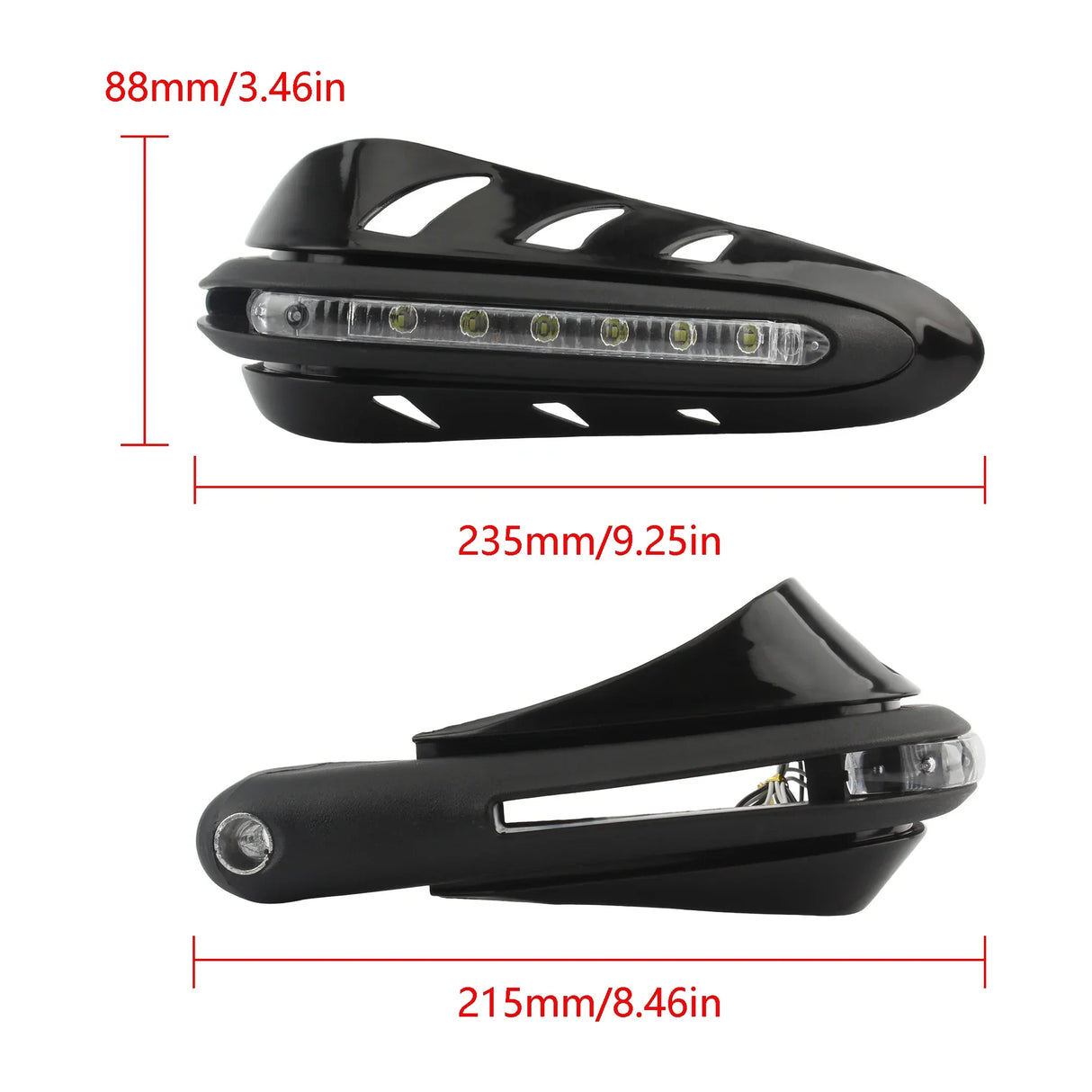 Motorcycle Hand Guards With LED Signal Lights 12V