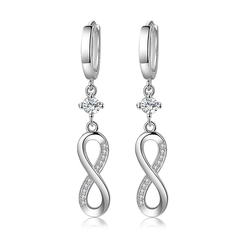 Trendy Female Wedding Jewelry 925 Sterling Silver Needle