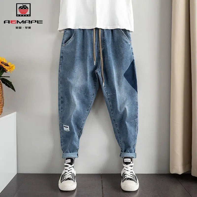 Spring and Autumn Drawstring Hip Hop Baggy Designer
