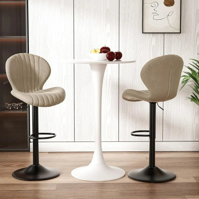 Bar Stools Set of 2 Modern Swivel Bar