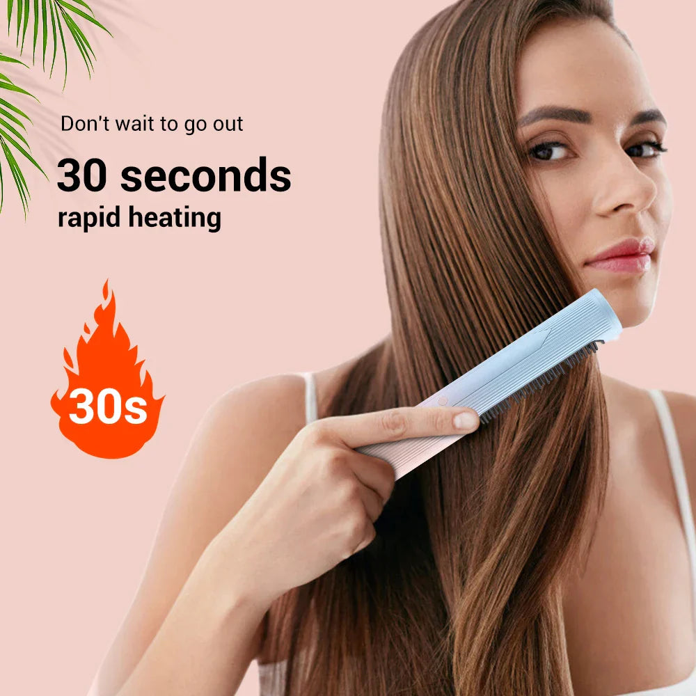 Professional Hair Hot Heating Comb Straightener for Women's