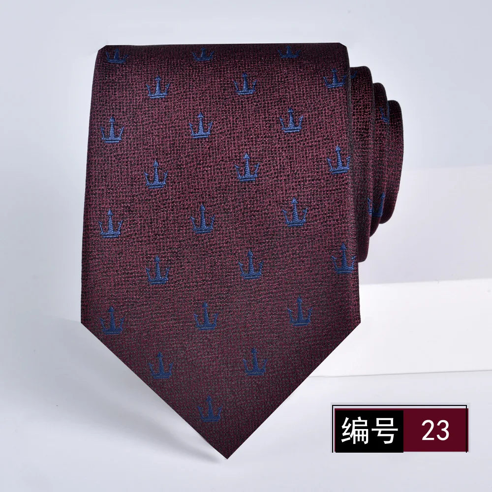 ties for men 2024 Luxury Wine Red Groom