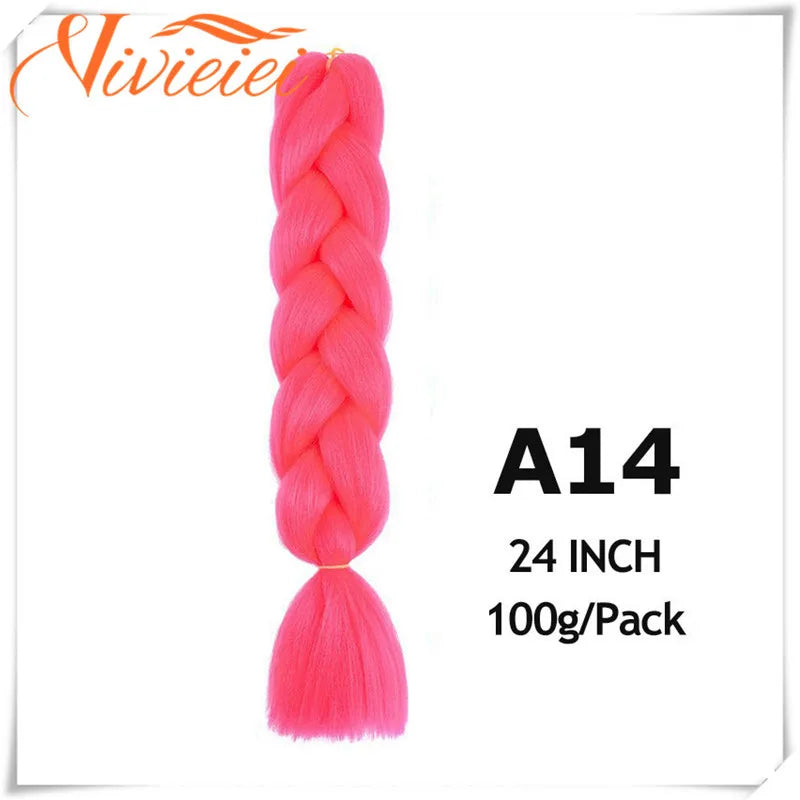 6 Pcs 24" Jumbo Synthetic Braids Hair Extensions