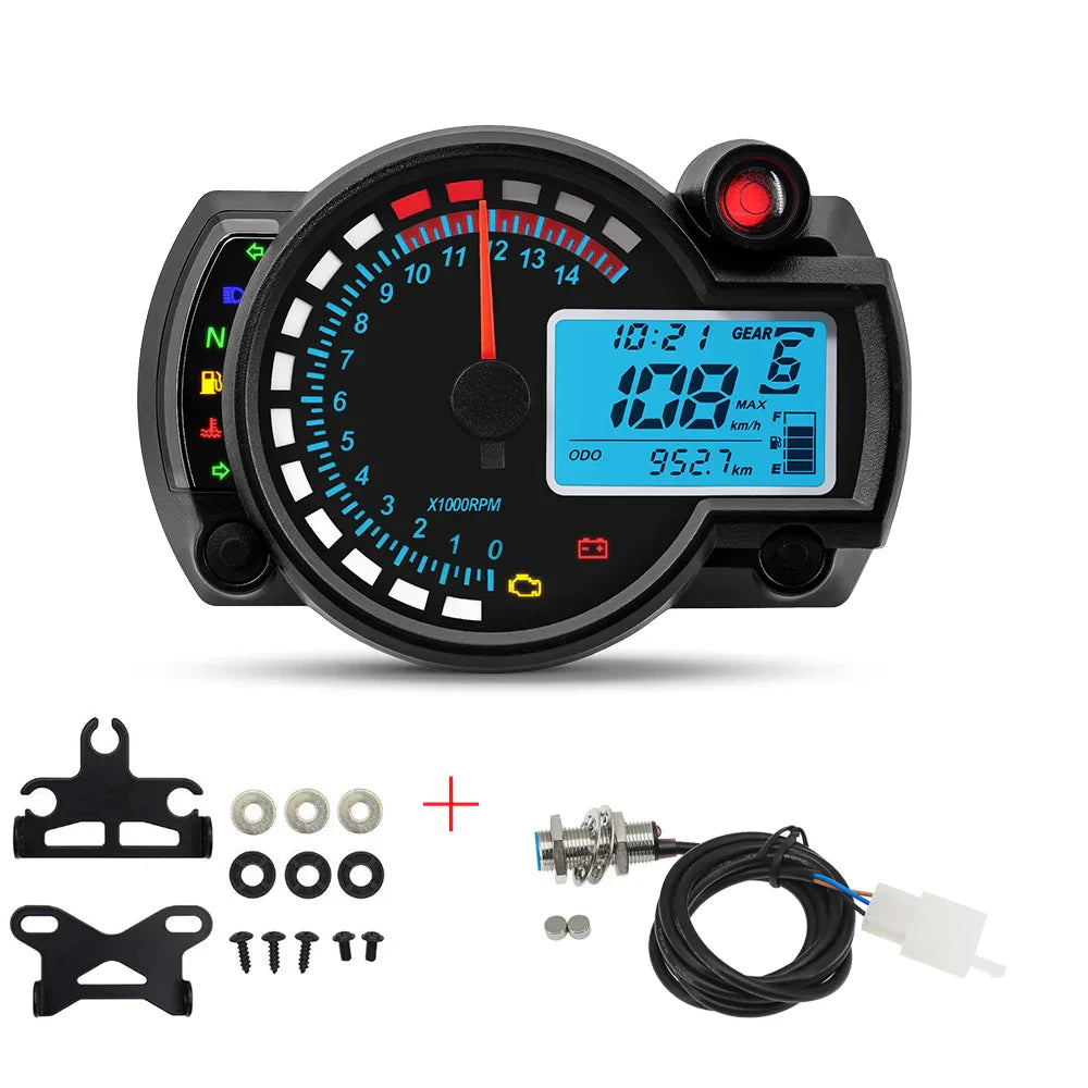 2023 Universal LCD Digital Motorcycle Speedometer