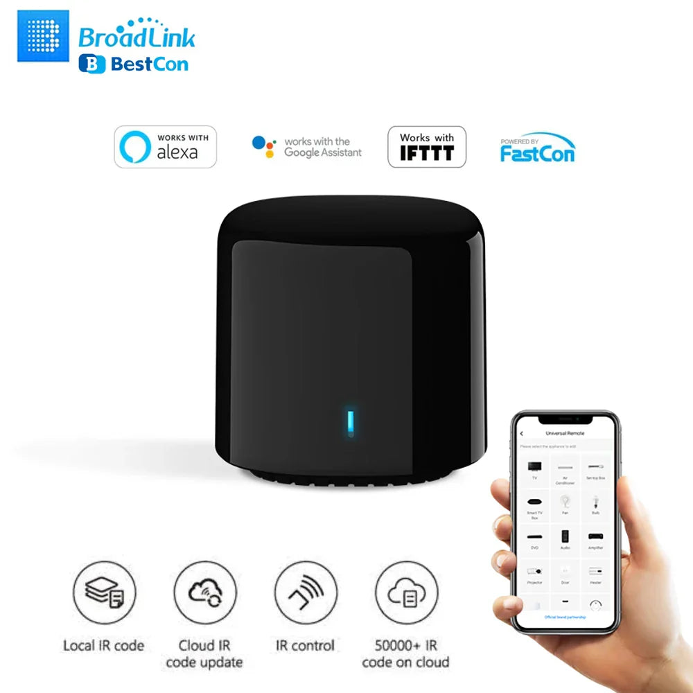 BroadLink BestCon RM4C Mini Smart WiFi IR Remote,