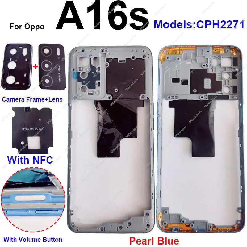 Middle Housing For OPPO A16 A16S Middle Frame