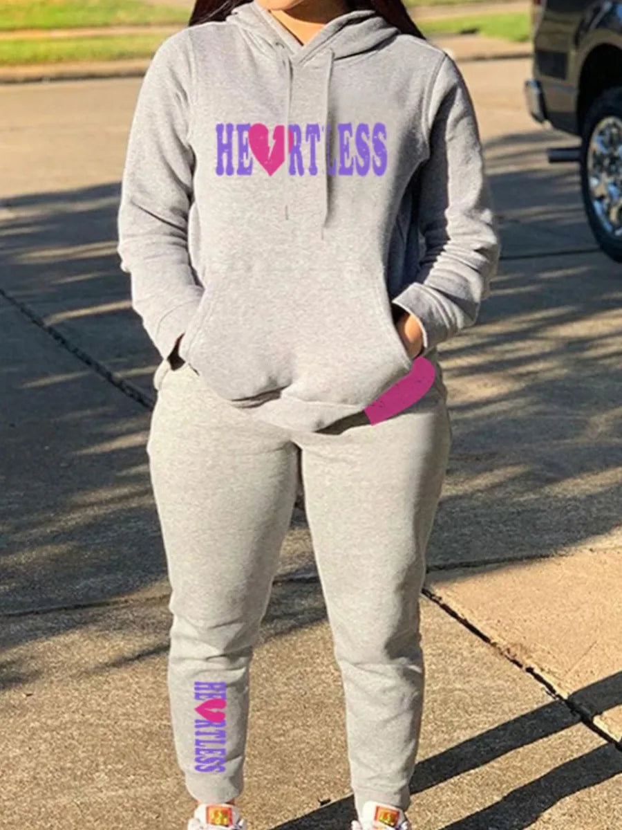 LW Plus Size womens matching tracksuit set Letter