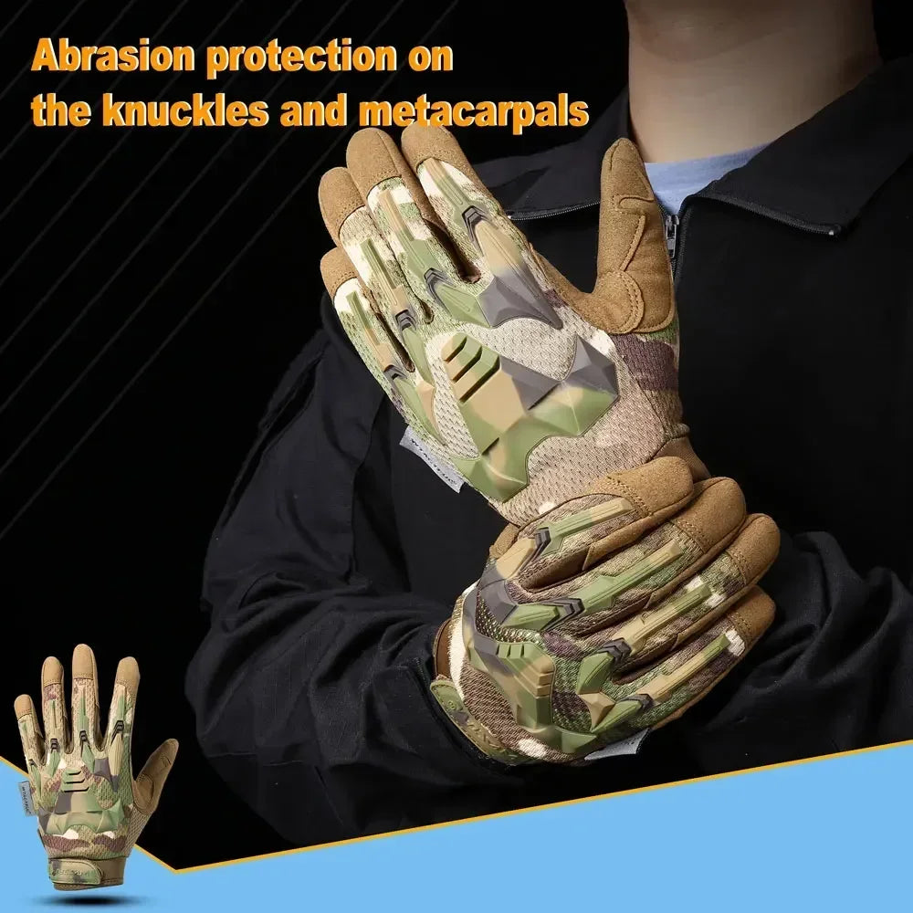 Multicam Tactical Gloves Men Outdoor Hunting Hiking Climbing