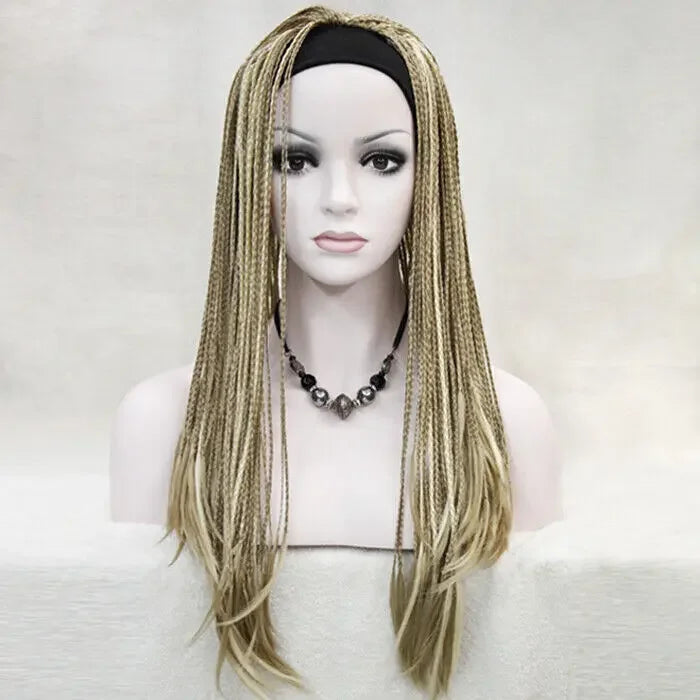 8-Color Long Straight Half Headband Wig for Women