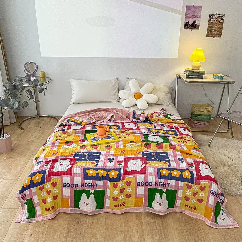 Size Baby Muslin Cotton Blanket Layer Gauze Cotton