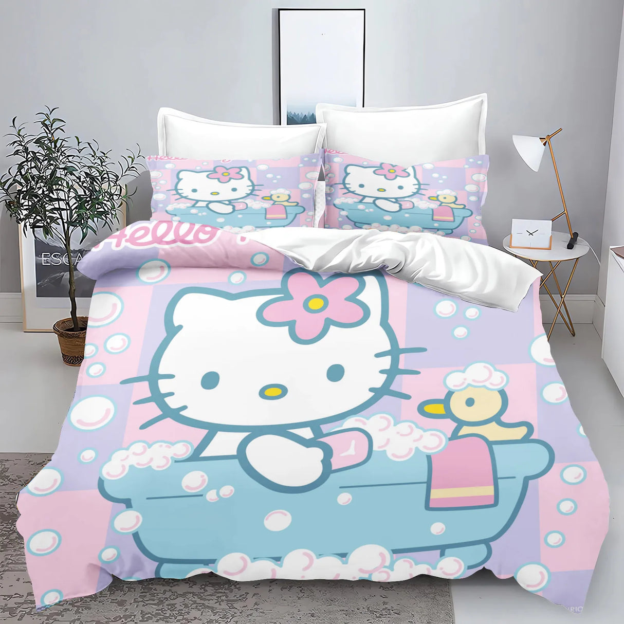 Hello Kitty With Pillowcase Bedding Set Duvet Cover