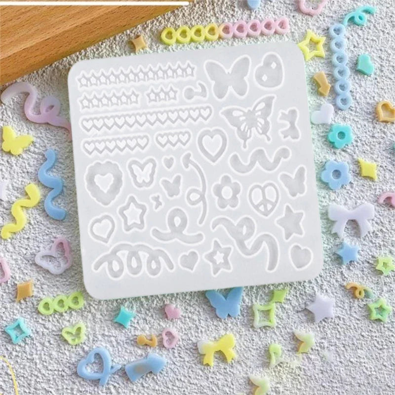DIY Various Shapes Shaker Filler Silicone Mold Star