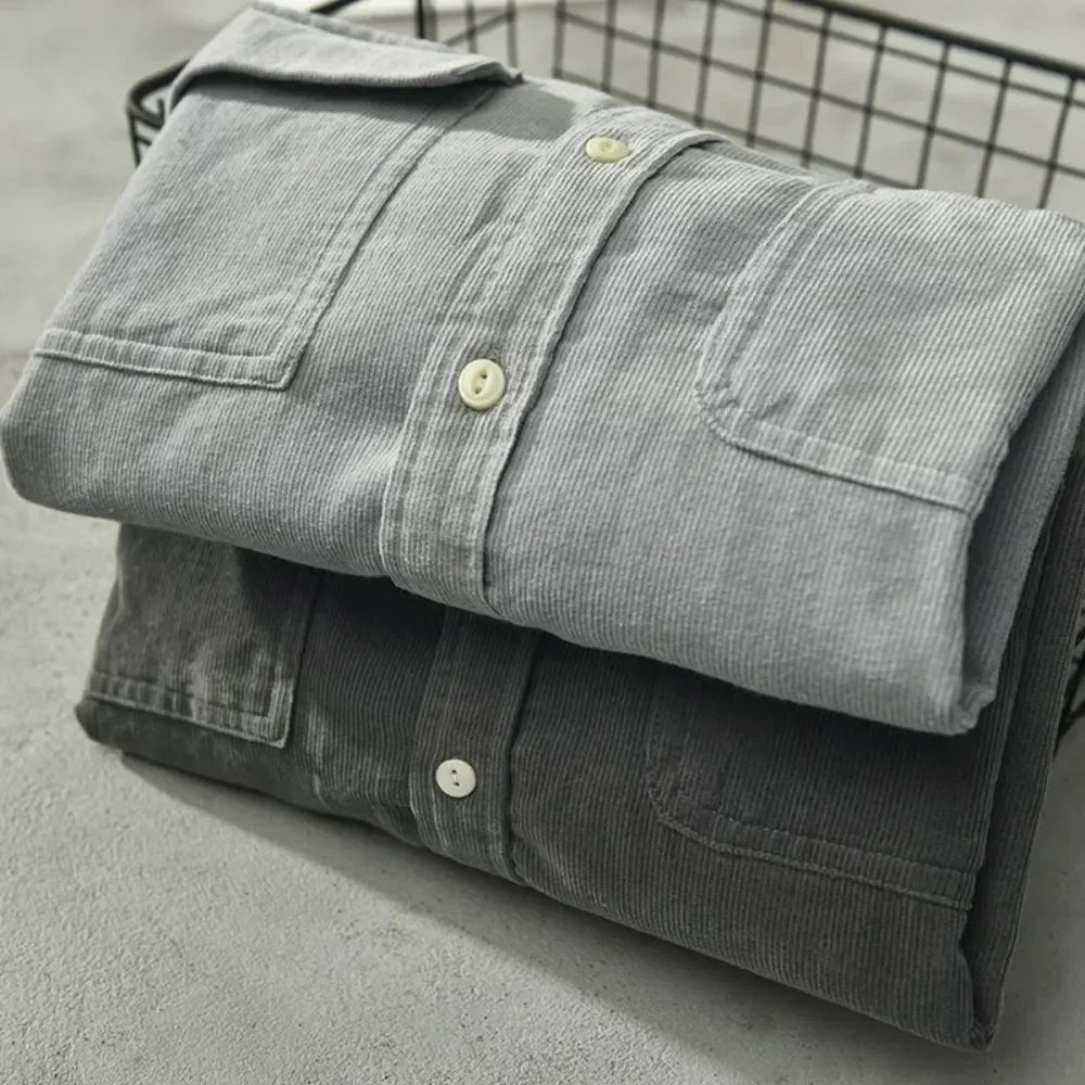 Casual Shirt Jacket Men's Corduroy Spring and Autumn