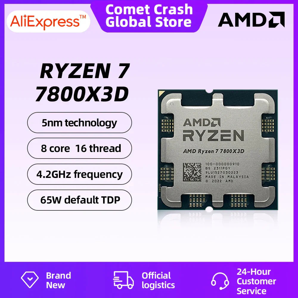 AMD Ryzen 7 7800X3D 8-Core CPU Gaming Processor