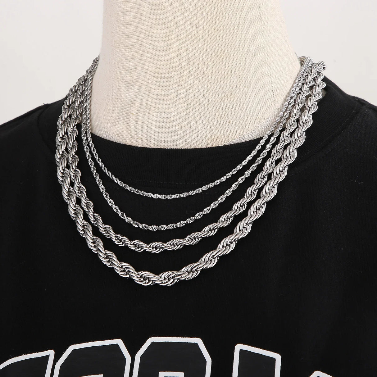 28mm HipHop Stainless Steel Rope Chain Fashion Men