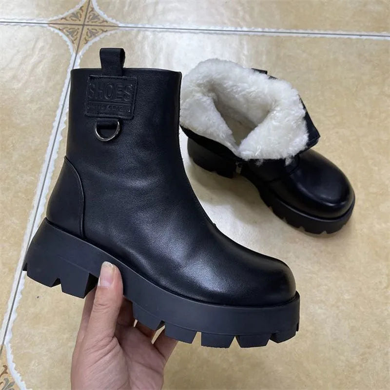 Chunky Heel Platform Women Shoes 2023 New Round