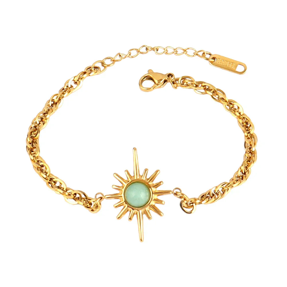 Heart Pendant Stainless Steel Bracelet Women Fashion 316L