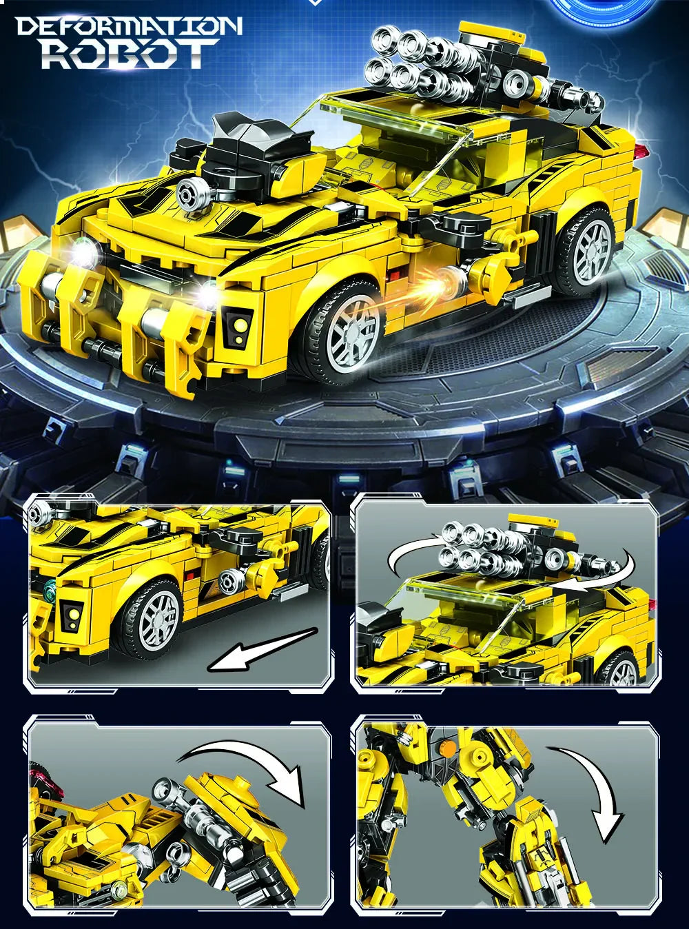 New 2 in 1 Deformation Robot Mecha Building