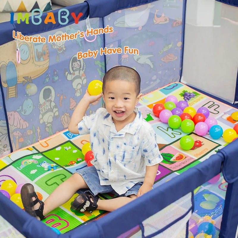 Cartoon Pattern Playpen Children Baby Safety Barriers Fence
