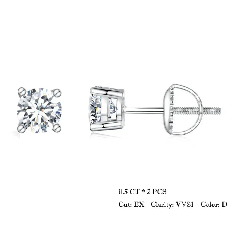 BAMOER Moissanite Earrings for Women Solid 925 Sterling