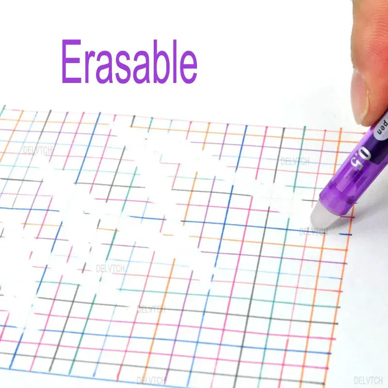 DELVTCH Erasable Gel Pen 0.7mm 0.5mm Bullet Tip