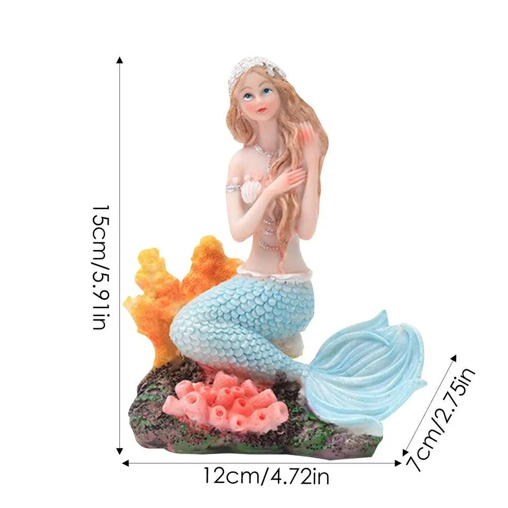 Artificial Aquarium Mermaid Fish Tank Decorations Underwater World