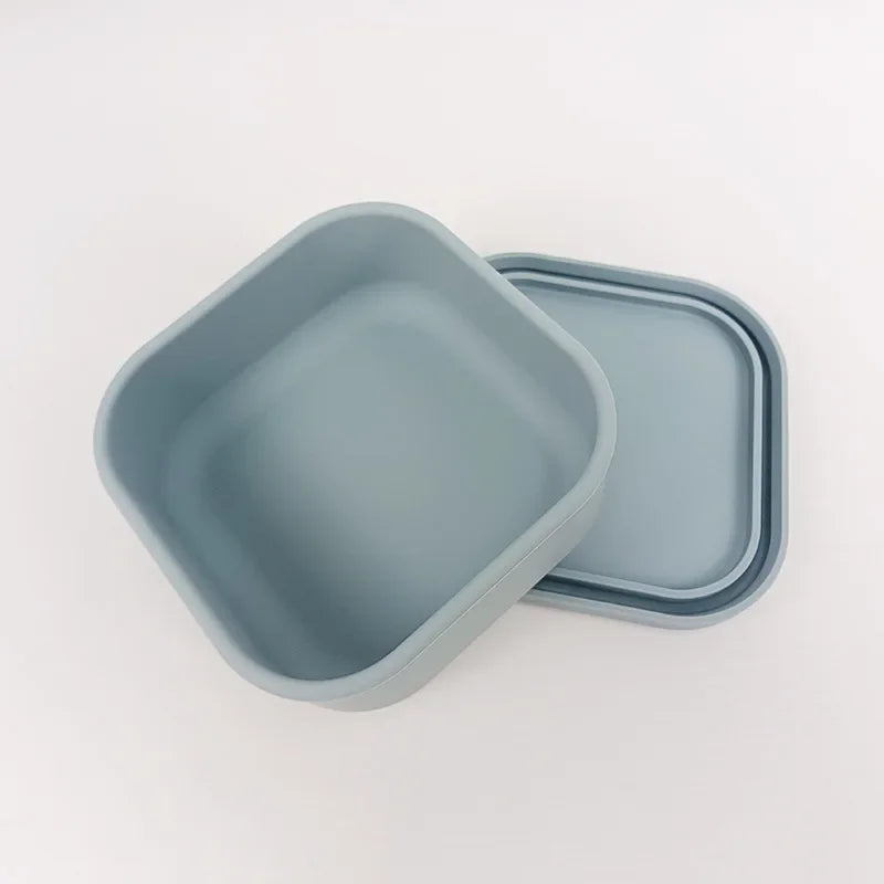 Silicone Food Container Portable Bento Lunch Box Microware