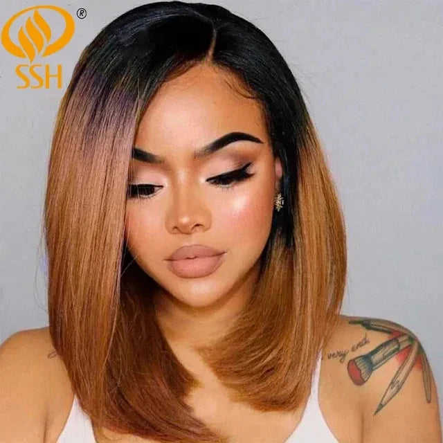 Wear go glueless Bob Wig Lace Front Human