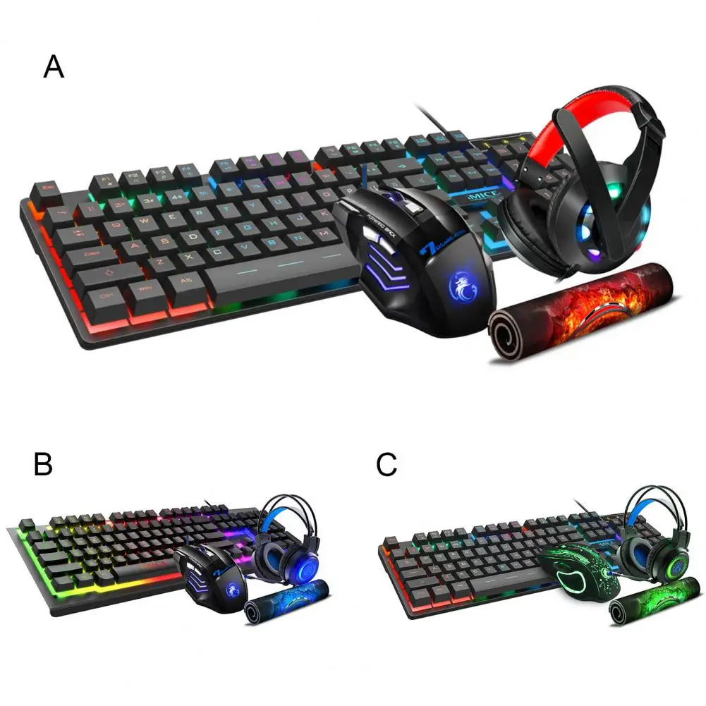 IMICE Gaming Keyboard Mouse Headset Set Mechanical Feel