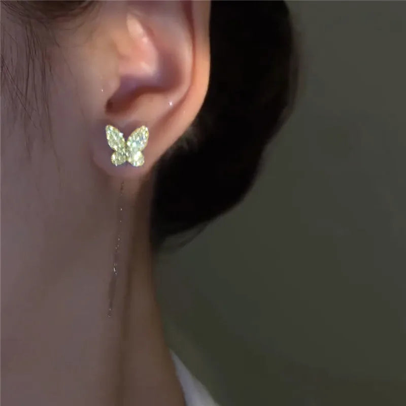 2023 Simple Cross Long Chain Tassel Drop Earrings