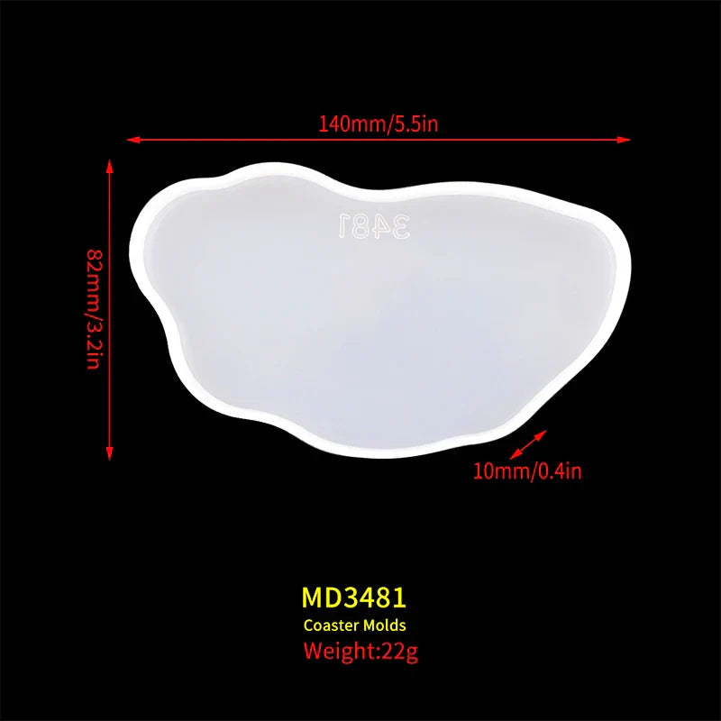 DM403 Irregular Marble Tea Cup Tray Doorplate Silicone