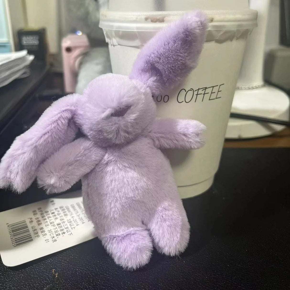 Stuffed Animals Cute Cartoon Rabbit Keychain Love Pompom