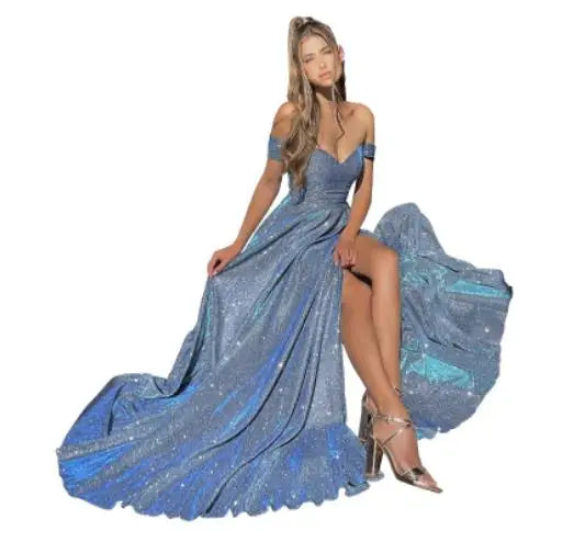 Sexy Vneck Wedding Party Long Dress Women 2023