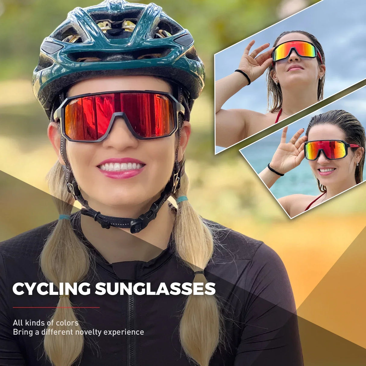 SCVCN-Sunglasses for Men Sport Cycling Glasses Bike Mountain