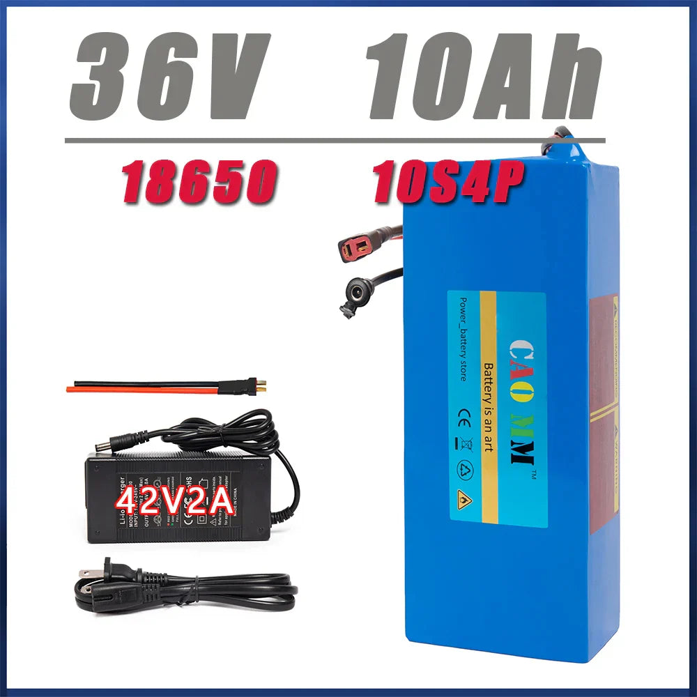 CaoMM 36V Electric Bike Battery with Charger BMS