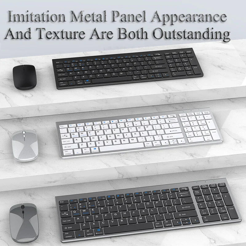 Wireless Bluetooth Keyboard Three-mode Silent Full-size Keyboard and