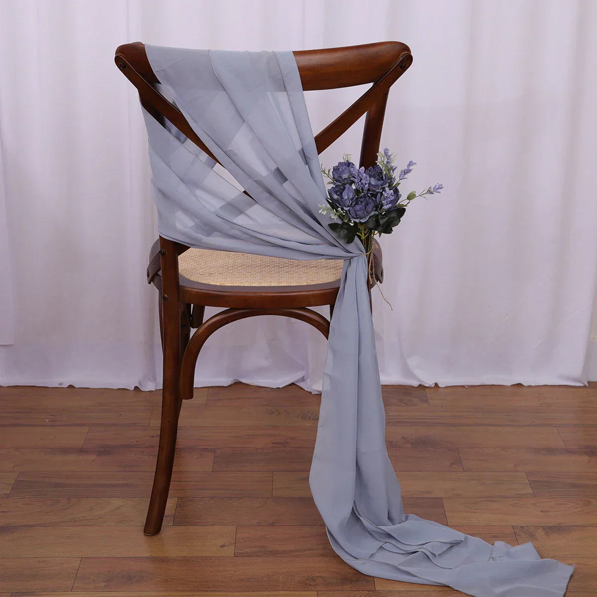 40PCS Chiffon Chair Sashes Wedding Chair Decoration 16x275cm