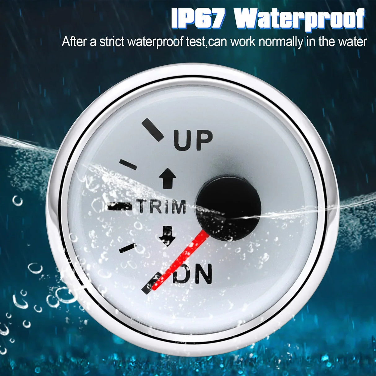 9-32V 52mm Waterproof Trim Gauge for Auto & Boat