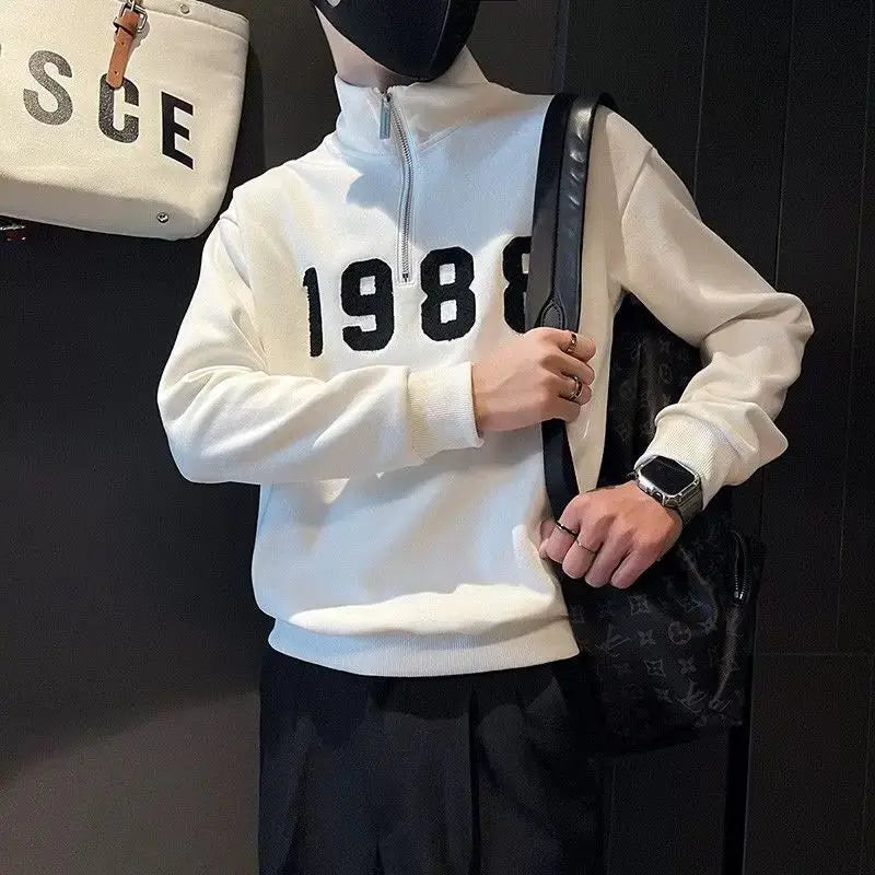 T Shirt for Man Sweatshirts Top White Embroidery