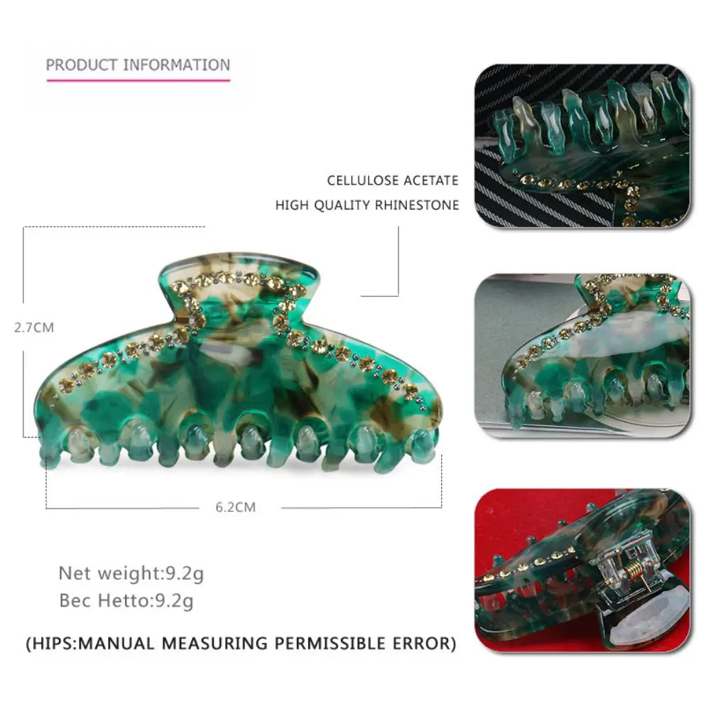 Classic Cellulose Acetate Hair Claw Clip for Women