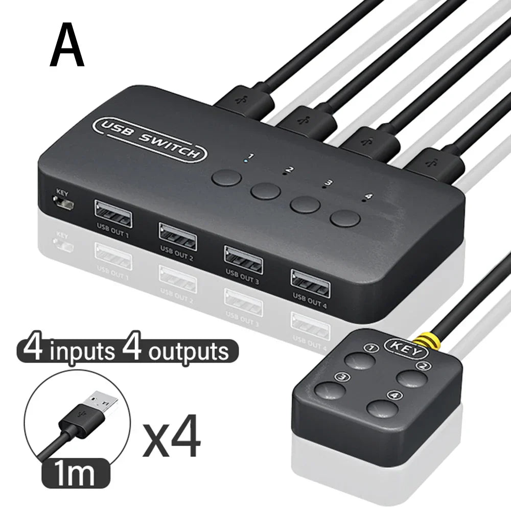 KVM Switch USB Switch Shared Controller Hub Adapter