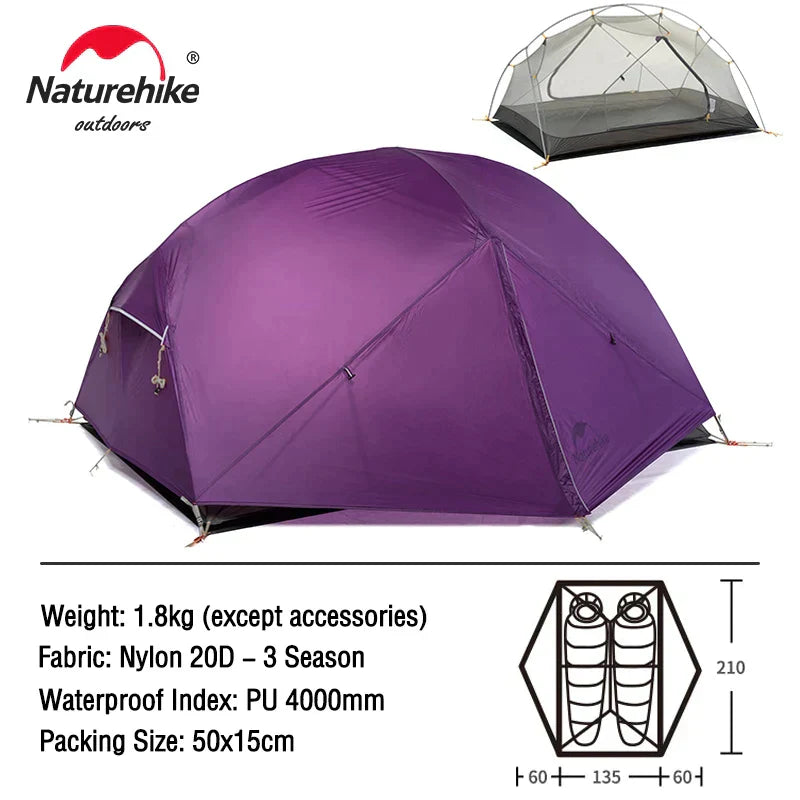 Naturehike Mongar 2 Tent 2 Person Backpacking Tent
