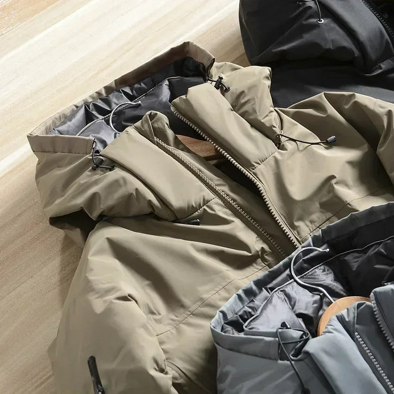Mens Snow Parkas Hooded Windproof Waterproof Brand Down